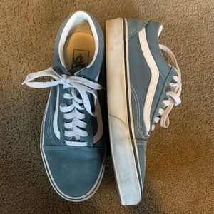 Dark Aqua Blue Old School Vans